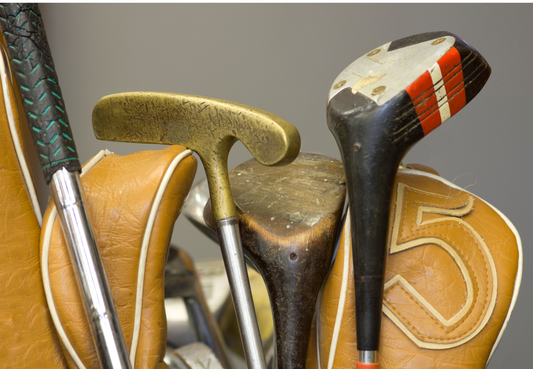 Vintage and personalised golf equipment clubs, putter 